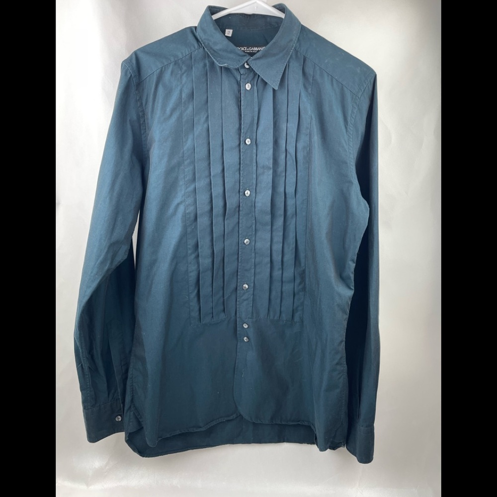Dolce & Cabbana Green Long sleeve Button up shirt Sz 16